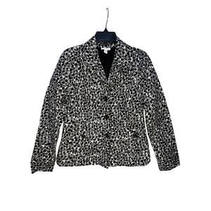 Charter Club Black/White Church Office Suit Jacket M